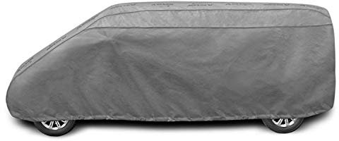 Autoabdeckung Wasserfest & Extrastark Vollgarage Autoplane Abdeckplane gegen Regen Schnee Wind UV-Strahlung Laub und Anderen Schmutz Autogarage Autohülle Grau, L520 Van L: 520-530cm / H: 182-190cm