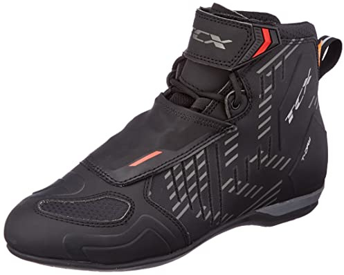 TCX - R04D Waterproof, Scarpe da Moto Uomo, Impermeabili Certificate con Membrana T-DRY, Chiusura con Lacci e Velcro, Tomaia in Mesh con Rivestimento Hot Melt