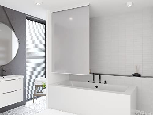 probath Store de douche semi-cassettes sur mesure Gris clair Largeur et longueur jusqu'à 400 cm