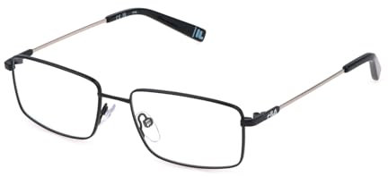 FILA Quadratisch Edelstahl Brillen in Glänzend Voll Blau für Unisex, Brille mit Sehstärke, optional mit Sonnenbrillen tönung oder Blaulichtfilter (Modell VFI545L)