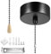 Badezimmer Zugschnur Chrom lichtschalter schwarz,Zugschalter für das Badezimmer,schnurschalter Mit Kettensatz und Montagewerkzeug,zugschalter mit schnur 230v
