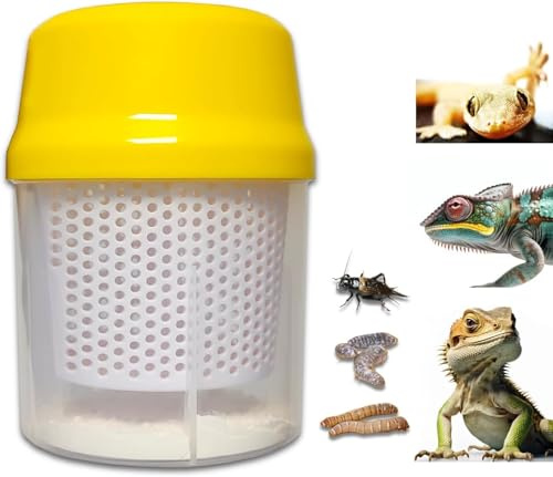 Mélangeur de calcium pour reptile de cricket, agitateur de nutriments de cricket, mangeoire à insectes pour gecko, caméléon, lézard, serpent (A1)