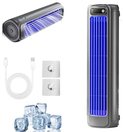 Tystgående kylfläkt,med 3 hastigheter, USB-laddning, njut av en snabb, naturlig och hälsosam nedkylning