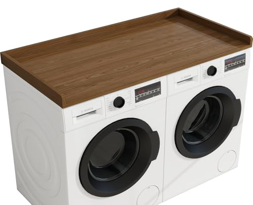 vomavex Washer Dryer Countertop, 54 Width * 27.4” Depth Washer and Dryer Covers for The Top for Laundry Room Organization, Washer and Dryer Countertop Shelves, Walnut