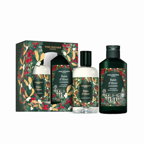 Yves Rocher - Geschenkset für Frauen - Winterbeeren: Eau de Toilette 100ml & Duschgel 200ml - Warmer Vanilleduft, Winterbeeren und florale Noten - Geschenke für Frauen