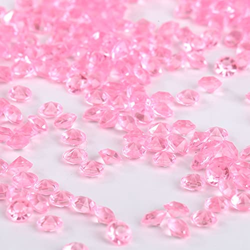 2000 Pezzi di Coriandoli Sparsi per Decorazioni di Nozze in Cristallo Acrilico per Decorazioni per Feste, Robusti e Durevoli, Colore Brillante, Adatti per per Feste di Matrimonio (Pink)