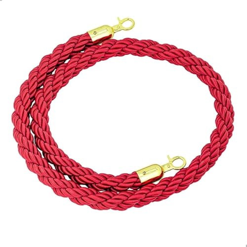 Premium 2,8 cm Corda flätat rep med metallklämma publikkontrolldelare för evenemang museer 1-3 m längdalternativ och eleganta färgval