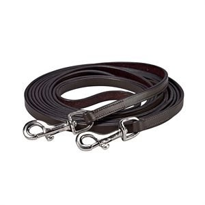 Suffolk Dover Saddlery Draw Reins with Snaps, Color: Brown, Size: One Size