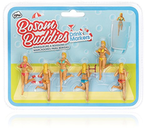 npw-usa Water into Wine, Cocktail-Markierer (Set von 6) Bosom Buddies