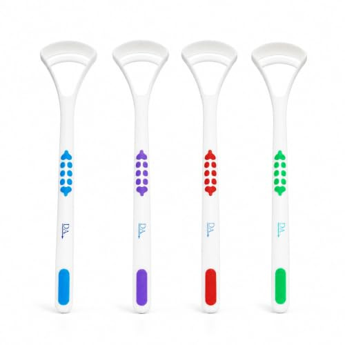 Gratte langue x4 ~ Choix de 4 couleurs ~ Soins Dentaires Buccaux