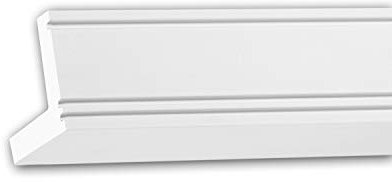 PRO[f]home® - Eckleiste 150226 Zierleiste für indirekte Beleuchtung Stuckleiste Modernes Design weiß 2 m Profhome