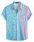 VATPAVE Mens Flamingo Hawaiian Shirts Casual Floral Short Sleeve Button Down Shirt Summer Shirts 3X-Large Blue Flamingo Animal