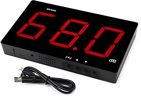Digitaler Schallpegelmesser, 30-130dB wandmontiertes LCD-Display Schallmessung für Zuhause, Büro und Fabrik