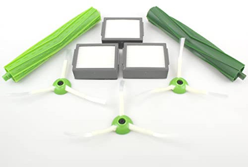 Set Wartungskit geeignet Für iRobot Roomba i3, i3+, i4, i4+, i5, i5+, i6, i6+, i7, i7+, i8, i8+, j7, j7+ | E5 E6 E7 Saugroboter | Gummibürsten + Filter + Seitenbürsten | Zubehör - Ersatzteile