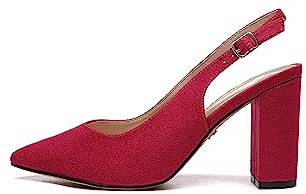 Rio Fiore Scarpe con Tacco, Décolleté Donna, Fucsia, 8.5 cm Tacco Largo, Slingback, Ecopelle Scamosciato, Cinturino sul Retro, 2062A-40-K-7 (Fuchsia, 40 EU)