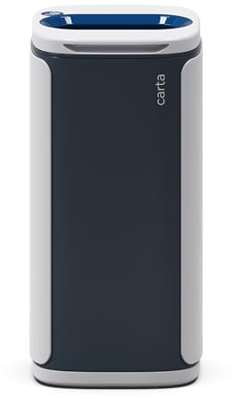 Cestino raccolta differenziata 60L KOBRA WASTEE, Pattumiera design con magneti, Bidone spazzatura Plastica Carta Vetro Metallo Indifferenziata Umido per interni e esterni, elegante 100% Made in Italy.