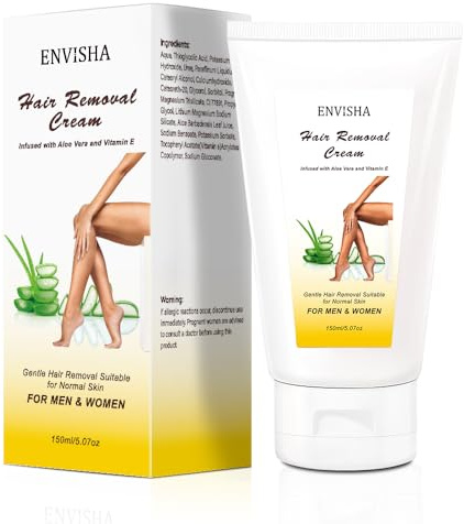 Haarentfernungscreme für Körperbehaarung - Beine, Arme und Achselhöhlen Haarentfernungslotion für alle Haut, extra starke Enthaarungscreme für Frauen und Männer