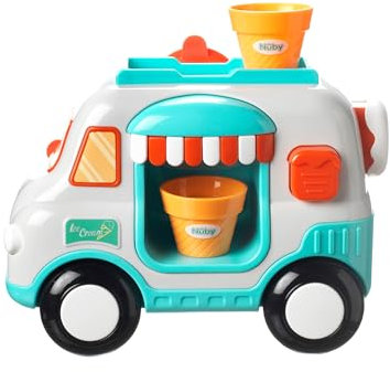 Nuby Ice Cream Shop Bubble Machine Bath Toy - Suction Cups | Includes 2 Cones | Interactive Play | Suitable from 3 Years