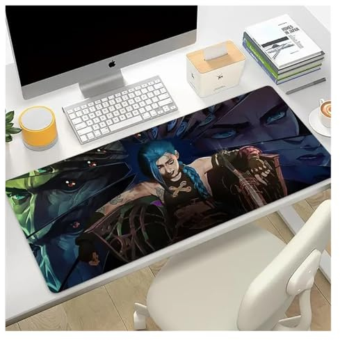 Tapis de souris de jeu PC Tapis de souris XXL Bureau for ordinateur portable Arcane Gaming Accessoires informatiques Table Clavier d'ordinateur antidérapant Tapis de souris(BLACK-8,300X700X2MM)
