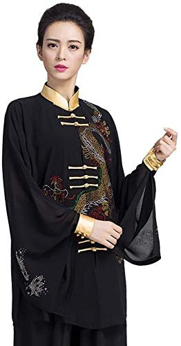 TaiChi Uniform,Tai Chi Clothing, Women's Tai Chi Uniform Clothing, 3 Pieces Qi Gong Martial Arts Suits Breathable Wing Chun Shaolin Kung Fu Taekwondo Training Cloths Apparel(#1_S)