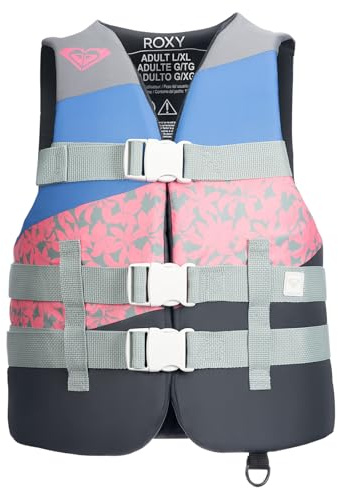 ROXY Women's Life Jacket, USCG and Transport Canada Approved III PFD, Lightweight Life Vest for Adults, for Wakeboarding, Waterskiing, Paddleboarding, Rafting, Boating, Kayaking Watersports