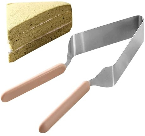 Taglierina triangolare, in acciaio, per tagliare le fette di torta, strumento di distribuzione per il taglio di strati di dessert, gadget di precisione per il controllo delle porzioni in cucina