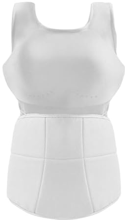 KiBcsLic Protector de Pecho Y Abdomen para Karate para Mujer, Chaleco Ligero Y Reutilizable, Protección para Boxeo Y Pecho, L