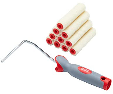 ProDec 11-teilig, 100 mm Mini-Farbroller aus Glanzflor-Mohair für eine glatte Oberfläche mit Glanz- und Satinfarben auf Fußleisten, Fensterbänken, Paneeltüren, Schränken, Metall und mehr