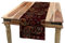 ABAKUHAUS Paisley Tischläufer, Naher Osten Tribual, Esszimmer Küche Rechteckiger Dekorativer Tischläufer, 40 x 225 cm, Burgunderrot und dunkler Senf