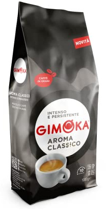 Gimoka - Cafè En Grano - 1 Kg - Mezcla CLASSICO - Intensitad 10 - Made In Italy