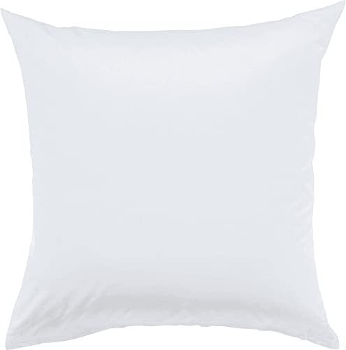 Erwin Müller Kissenhülle, Kissenbezug Mako-Satin Landshut, 100% Baumwolle - seidiger Glanz, mit praktischem Reißverschluss, temperaturausgleichend - weiß - Kochfest Größe 80x80 cm