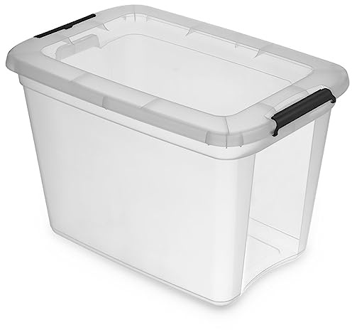 Kreher Aufbewahrungsboxen Robust Store mit Deckel in Transparenter Ausführung. In verschiedenen Größen (wählbar). Aus robustem Kunststoff. (55 L)