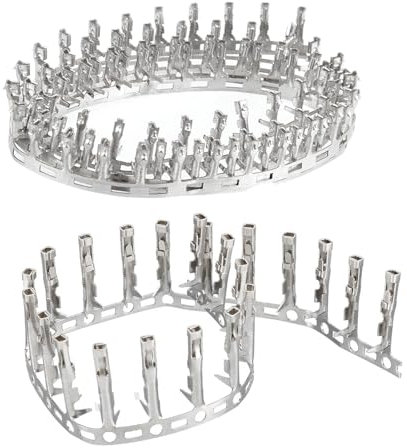 sourcing map Female Pin Connector Terminals 2mm and 2.54mm Pitch Silver Tone Metal for Wire Connecting Pack of 112