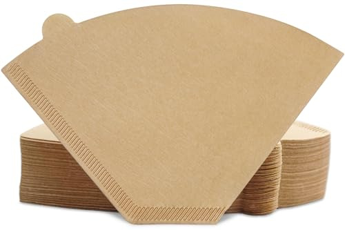 Muztinte #4 Cone Coffee Filters,4 Coffee Filters Paper fits for Pour Over and Drip Coffee Maker, 8-12 Cup,Natural Unbleached,Chlorine Free (100)