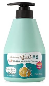 KWAILNARA Dalgona Milk Exfoliating Body Cleanser 560g | Korean Skincare Shower Gel with Gentle Exfoliation & Hydration