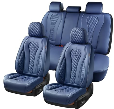Coverado Coprisedili Auto Universale Anteriori e Posteriori 5 Posti, Set Completo Coprisedili Impermeabili, PU Pelle Protezione Del Sedile Auto Copertura,Universali Adatti a Berline SUV B8839 Seat