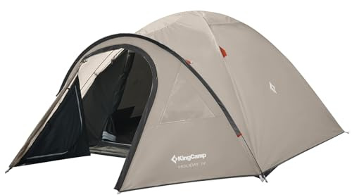 KingCamp Tente de Camping ultralégère pour 4 Personnes de 135 cm de Haut, Tente de Trekking en polyuréthane 3000 mm, Design dôme étanche avec Ventilation améliorée pour Les Aventures en Plein air