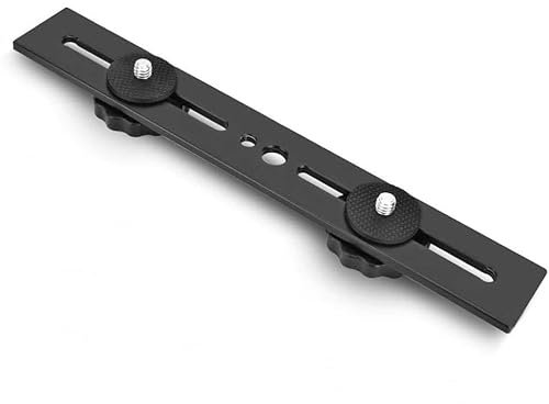 Yerleomit Doppelblitzhalterung 20cm/ 7.87 Inch Blitzhalterung für zwei Blitze Blitzhalterung Kamera Zubehör Fotostudio Blitzhalterung Dual Flash Bracket für 1/4 Zoll Schraube Kamera LED Licht Blitzlic