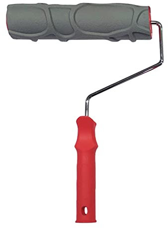 AMISENK Rodillo de pintura de goma con textura de piedra de 10 pulgadas, herramienta de mano para interiores y exteriores, hogar, dormitorio, herramienta de decoración de pared