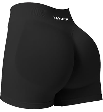 TAYOEA Short de Sport Femme Scrunch Pantalon de Sport Court Push Up Court Butt Lifting Gym Short sans Couture Workoutler Pantalon de Cyclisme