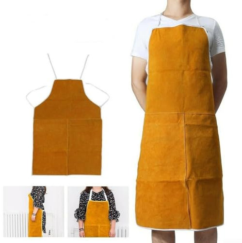Protective Cowhide Apron for Welders Designed to Shield Against Sparks and Heat