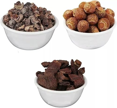 Dry Whole Amla|Aritha|Reetha|Shikakai|Soapnut|Gooseberry|Acacia Concinna (100g each)