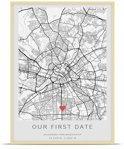 Metahoga Personalizzato Il Nostro Primo Appuntamento Mappa Stampa Wall Art