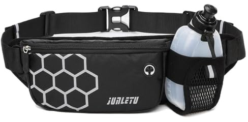 Running Belt with Water Bottle, Drinking Belt, Running Bag, Jogging Waist Bag, Belt Bag, Bum Bag, Men and Women, Running Mobile Phone Case, Triathlon Running Belt, Marathon Running Belt