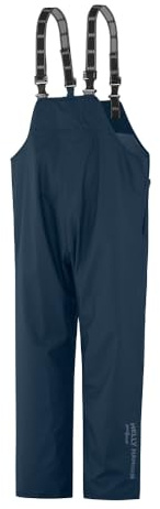 Helly Hansen Mandal Waterproof Bib Overalls - Waterproof Fishing Pants for Men - Heavy Duty Rain Gear - Zip Work Overalls - 590 Classic Navy - Large