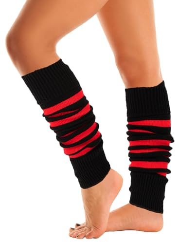 Mysocks benvärmare extra mjuk snygg tjusig vinter 80-talsfest dans neon långa benvärmare för kvinnor flickor damer