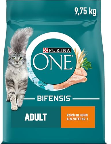 PURINA ONE Bifensis Adult Katzenfutter trocken, reich an Huhn, 1er Pack (1 x 9,75kg)