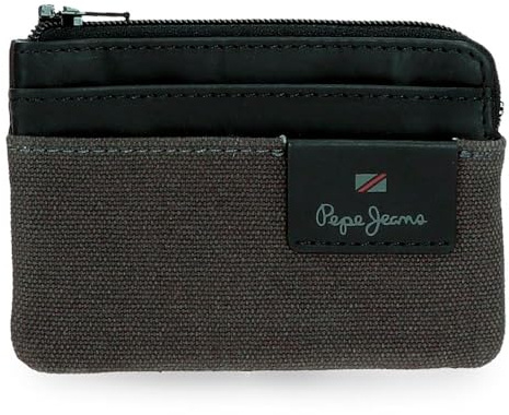 Pepe Jeans Hilltop Monedero de Hombre, con Protección RFID, Azul, 11x7x1,5 cms Piel