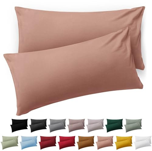 Blumtal Kissenbezug 50 x 80, 2 Stück - Oeko-TEX zert. Kissenbezüge 100% Mikrofaser in extra weich & waschmaschinenfest - Bezug Kissen 50x80 Rosa