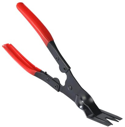 1 alicates para quitar lámparas, herramientas de extracción de remaches de plástico, alicates de hebilla de coche, alicates con mango rojo, adecuados para la reparación de automóviles